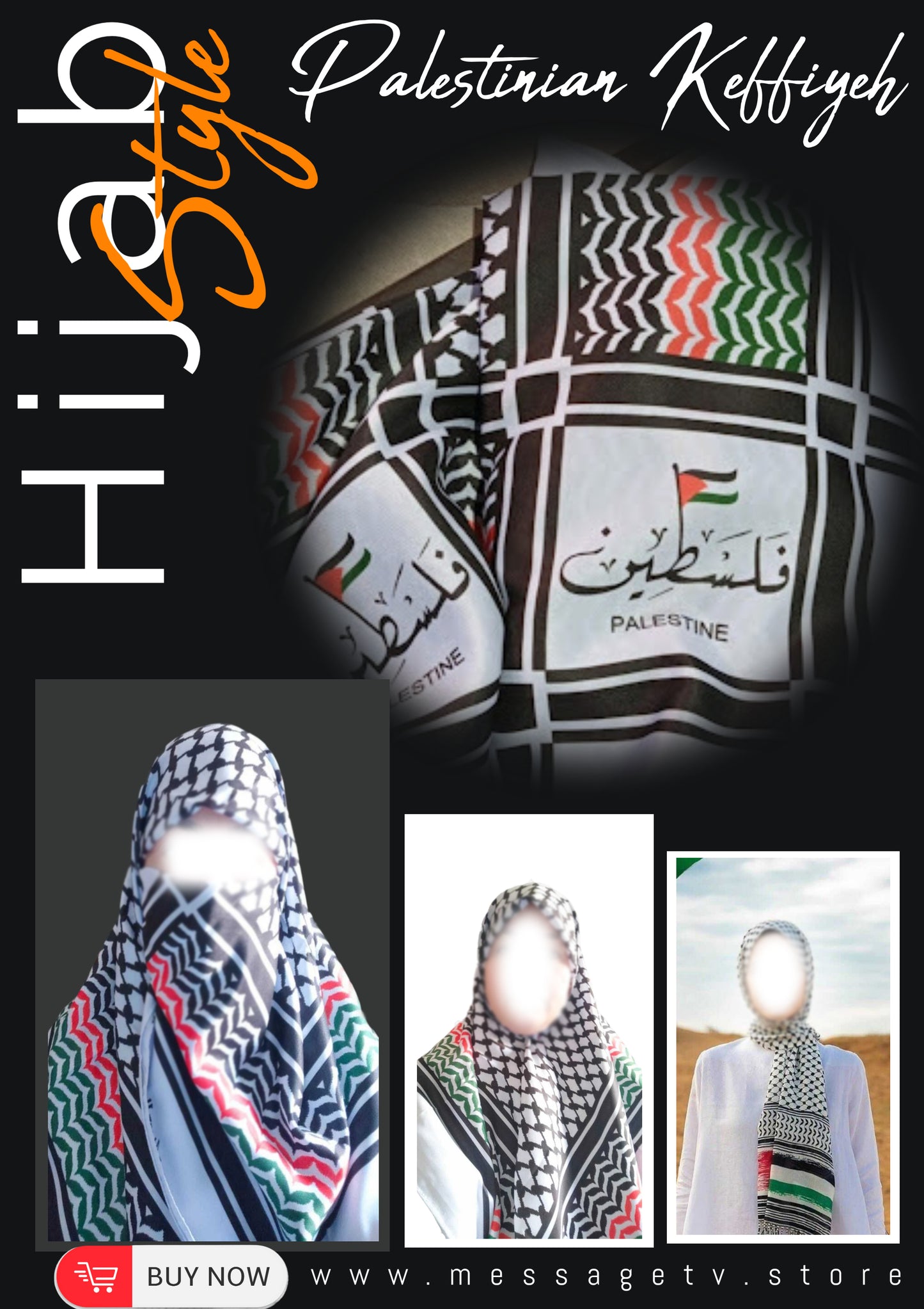 Palestine Keffiyeh Scarf & Shemagh Stoler